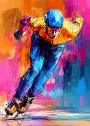 Dynamische schaatser