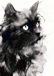 Mysterieus portret van een zwarte kat