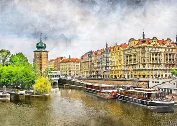 Uitzicht op de oude binnenstad van Praag