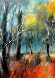 Levendig herfstbos