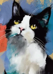 Levendige smokingkat