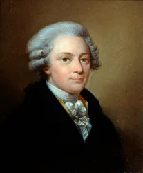 Portret van de componist Wolfgang Amadeus Mozart, 1756-1791, ca. 1783