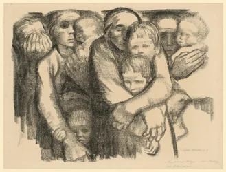 Moeders (Verworpen 2e versie van het 6e blad uit „Oorlog”, 1e staat)