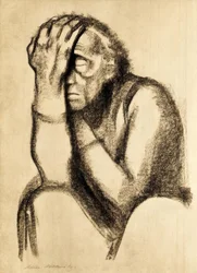 Nadenkende vrouw