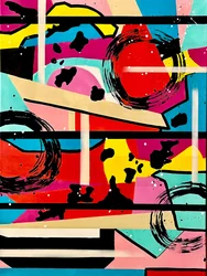 Kleurrijk retro-abstract