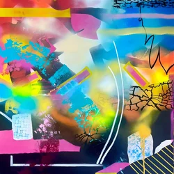 Levendige abstracte energie