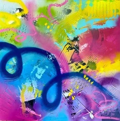 Levendige abstracte krullen