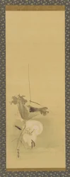 Reiger en lotus, Edo-periode