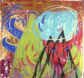 Levendig abstract landschap