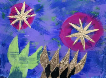 Levendige kosmische tuin