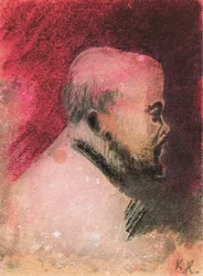 Portret van de dichter Paul Verlaine (1844-1896)