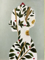 Profiel van de botanische vrouw