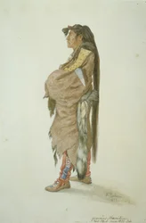 Ahsch?psa Masihichsi, een Hidatsa man