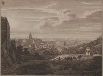 Gezicht op Praag vanaf de Petřínheuvel