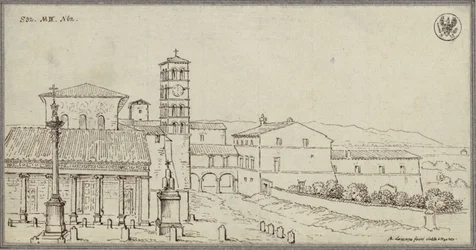 Gezicht op San Lorenzo fuori le mura in Rome
