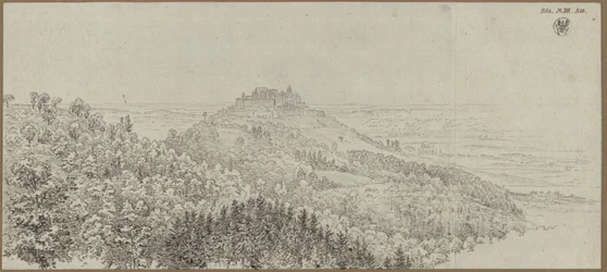 Gezicht op de vesting Coburg vanuit het noorden