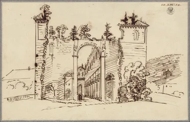 Kloosterruïne Paulinzella. Blik in het schip vanuit het oosten