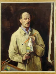 Zelfportret voor het schildersezel
