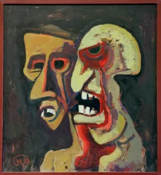 Twee maskerhoofden