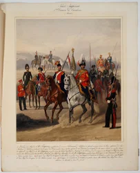 Soldaten van de 1e Garde Cavaleriedivisie van de Russische Keizerlijke Garde, 1867