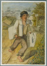 Krantenjongen, 1864