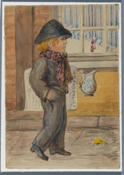 Police Gazette krantenjongen, 1864