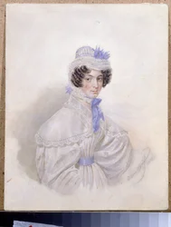Portret van Anna Borisovna Bakunina (1802-1835). Werk van Karl Pavlovich Briullov (1799-1852)