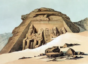Rotstempel bij Abu Simbel