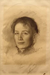 Portret van de zus van de kunstenaar, Marie Stauffer
