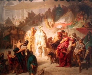 Thusnelda in de triomftocht van Germanicus