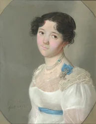 Portret van gravin Agrafena Yuryevna Obolenskaya 1789-1829, geboren Neledinskaya-Meletskaya, 1812