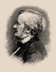 Portret van de componist Richard Wagner 1813-1883, 1900s-1910s