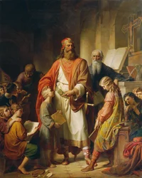 Karel de Grote berispt de slechte studenten