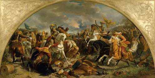 De overwinning van het Oostenrijkse leger op de Zweden bij Nördlingen 1634