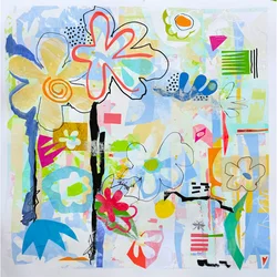 bloeiende dagdroom, 2025 (gemengde techniek op papier)