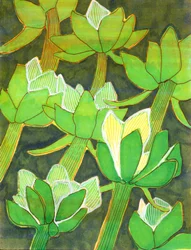 Weelderige groene artisjokken
