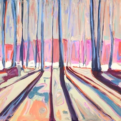 Gespiegeld hout, 2022 (Acryl op canvas)