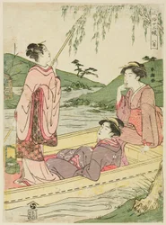De achtste maand (Hachigatsu), uit de serie "Populaire gebruiken van de twaalf maanden (Fuzoku juni ko)"
