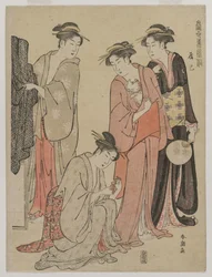 Vrouwen van het Tatsumi-district uit de serie Oosterse Gewoonten van de Huidige Dag, ca. midden 1780s