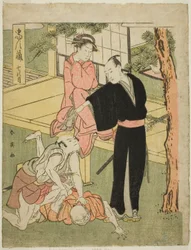 Zevende akte: Het Ichiriki Theehuis uit het toneelstuk Chushingura (Schatkist van de Zevenenveertig Trouwe Retainers)