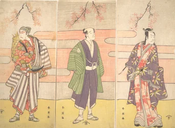 Drie ongeïdentificeerde acteurs, ca. 1793