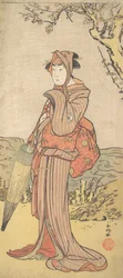 Iwai Kiyotaro als een Vrouw Onder een Pruimenboom, ca. 1788