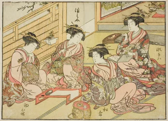 Courtisanes van de Matsubaya, uit het boek "Spiegel van Mooie Vrouwen van de Plezierwijken," vol. 1