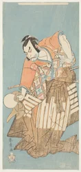 De acteur Nakamura Nakazo I als Osada no Taro in het stuk "Ima o Sakari Suehiro Genji (De Genji-clan nu op zijn hoogtepunt)"