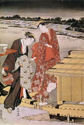 Schemering op de Sumida-rivier