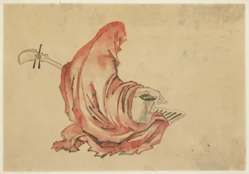 Daruma die een Shamisen Speelt