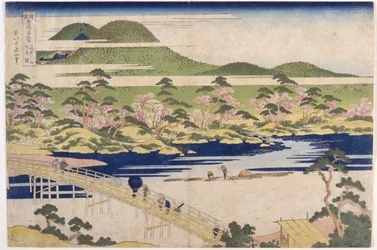 Brug van de weerspiegelde maan, Arashiyama in Yamashiro