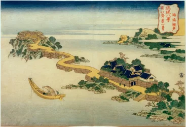 De stem van het meer bij de Rinkai-tempel