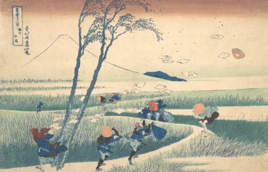 Ejiri in de provincie Suruga Sunshu Ejiri, uit de serie Zesendertig Zichten op de Berg...
