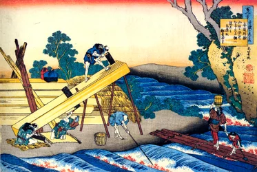 Uit de serie Honderd gedichten van honderd dichters: Harumichi no Tsuraki